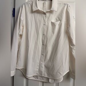 Lululemon Pleated Back Button Up Shirt